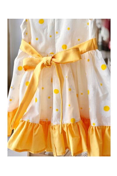 Magu Girl's Yellow Daisy Dress