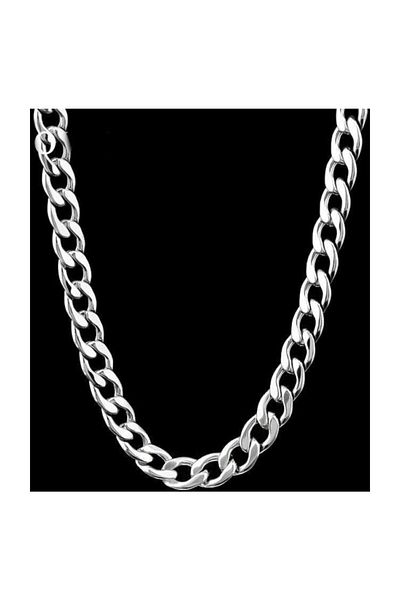 fullcontrol Unisex Sailor Model Thick Chain Necklace 60 Cm Silver Color