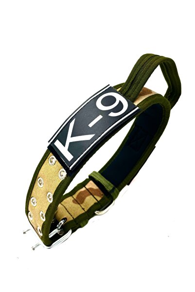 Tasma Market Sahra Kamuflaj Kulplu Taktik K9 Köpek Tasması