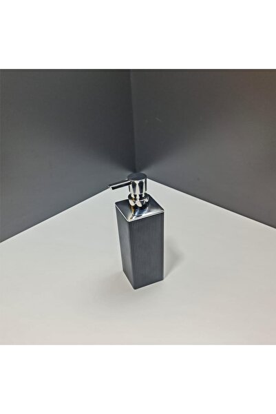 HomeTarz Liza Striped Liquid Soap Dispenser - Kitchen and Bathroom Sink Square