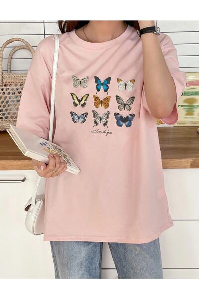 Deocept Γυναικείο μπλουζάκι Oversize Wild And Free printed