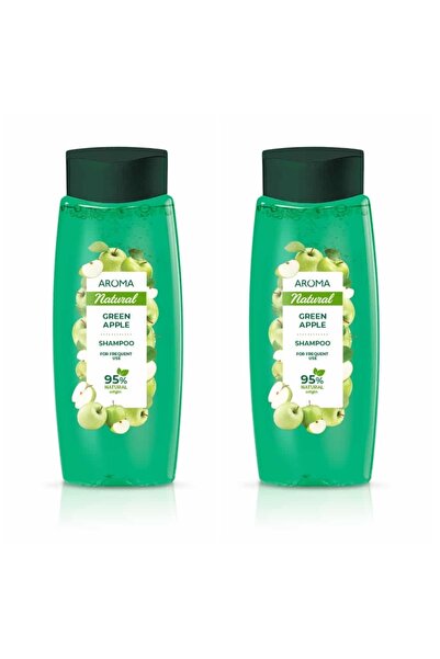 AROMA NATURAL Şampuan Yeşil Elma Tüm Saçlar Için 2 X 400 Ml