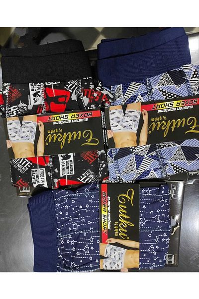 Tutku Ανδρικά Boxers με μοτίβο Lycra Mixed Pack of 6