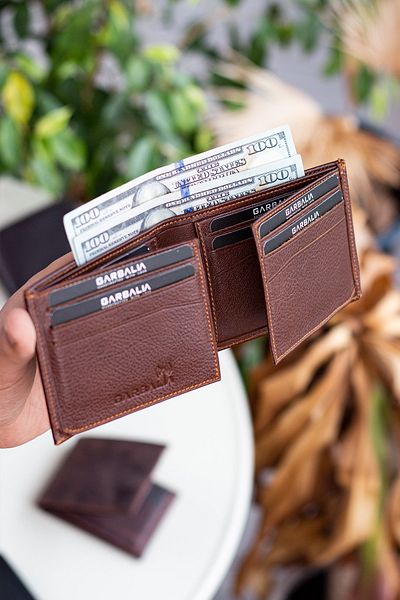 Garbalia Porto Genuine Leather Classic Tan Men's Wallet with Loose Card Holder