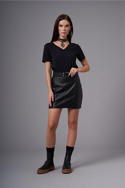 Deri Company Fusta din piele neagra Noemi 222512