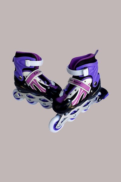 Tiklasende Silicone Wheel Purple Color Adjustable Skates Between 30-41