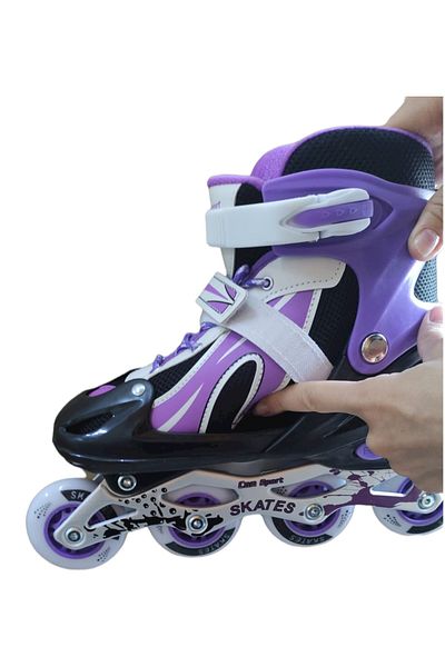 Tiklasende Silicone Wheel Purple Color Adjustable Skates Between 30-41
