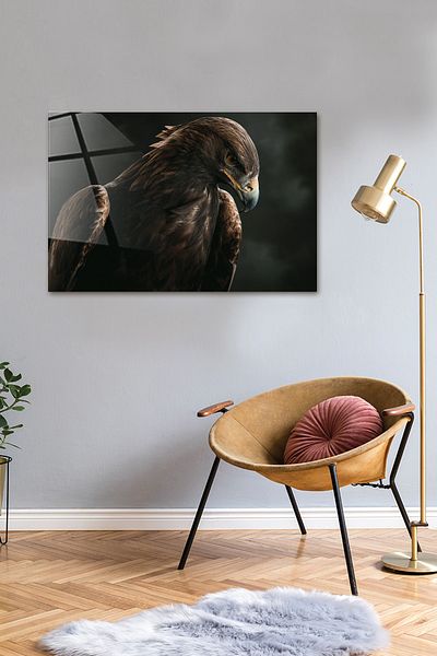 Decorita Ζώα |   Τραπέζι από γυαλί |   Γεράκι |   40 εκ. Χ 60 εκ