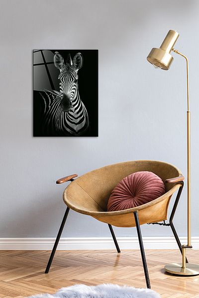 Decorita Animals| Glass Table| Butterfly And Dandelion - Black and White Background| 30cm X 40cm