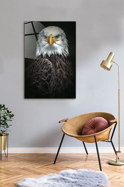 Decorita Ζώα |   Τραπέζι από γυαλί |   Eagle - Κάθετη θέα |   40 εκ. Χ 60 εκ