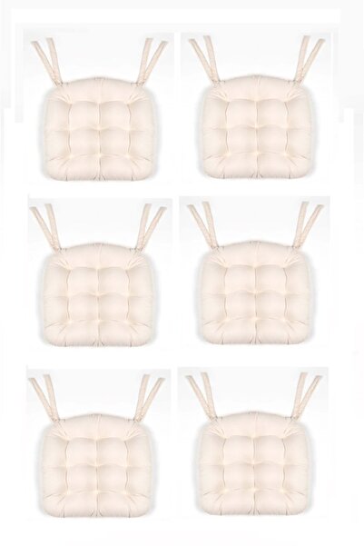 Kuscini 6 Lı -özel Indirimli Set- Pofidik Natura 40 Oval Bağcıklı Sandalye Mi...