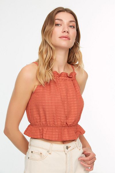 Trendyol Collection Μπλούζα με λουράκι με πλακάκια TWOSS22BZ0183