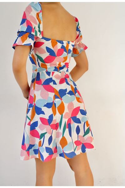 Noa Noa Еластична лляна сукня з рукавами на грудях