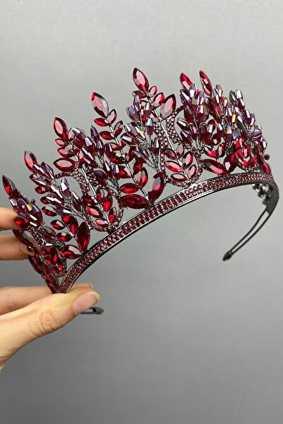 LÜX Tasarım Νυφικό Στέμμα Γάμου Βουργουνδίας Ζουμρέ Μοντέλο Νυφικό Στέμμα Χέν...