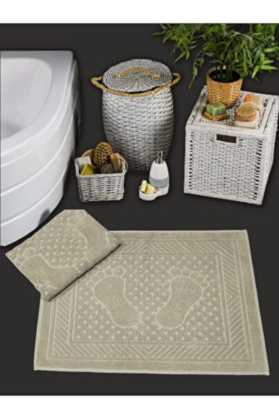 Şelale Clasic Banyo Paspası Ayak Havlusu 2'li 50x70 462gr. %100 Pamuk