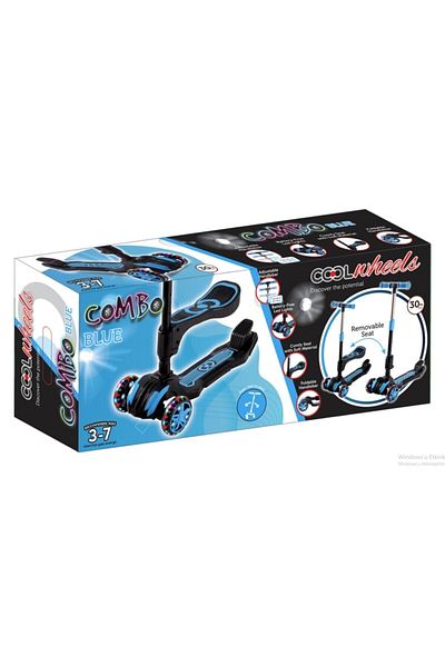 Cool Wheels Blue Wheeled Seat Beach with Led Light for Kids