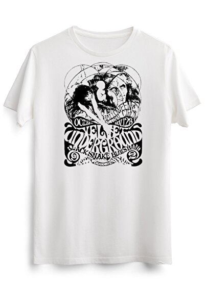 GreenMint تي شيرت أبيض للجنسين من Velvet Underground Halloween Essential