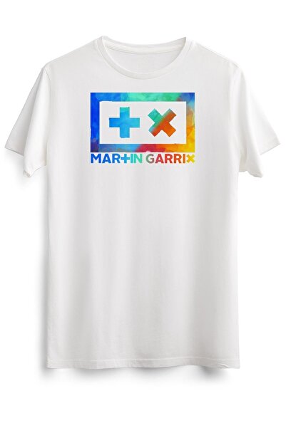 GreenMint تي شيرت أبيض للجنسين مارتن غاريكس - كلاسيك كولور إكسبلوجن