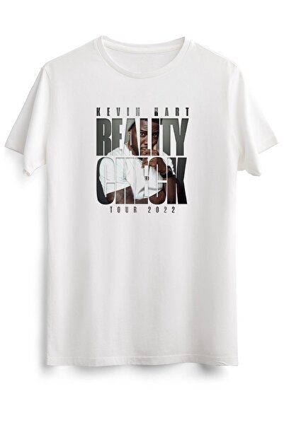 GreenMint تي شيرت أبيض للجنسين كيفن هارت 2022 Reality Check Tour Classic