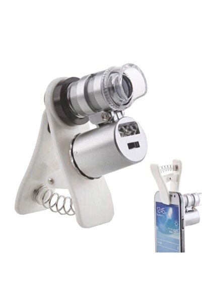 RICHIE Magnifier 60x Magnification. With Clip, Fits Any Phone