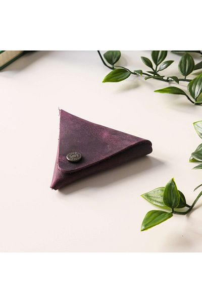Modica Bamby - Real Leather Multi-Purpose Purple Coin Jewelry Pouch