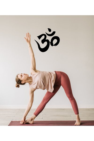 MIGNATIS Om Yoga Symbol Wall Sticker - Black 60X56Cm