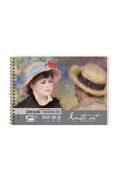 KESKİN COLOR Karatis Art 160gr 25x35 20 Yp. Bloc de desen pe spirală 484001-99
