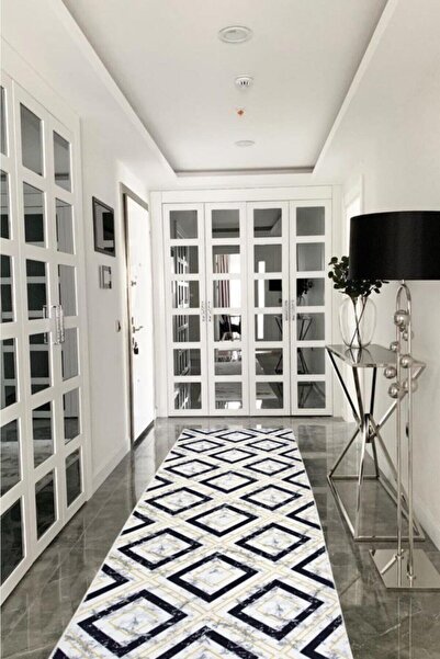 MODANOİVA Kaymaz Dot Taban Yıkanabilir Yolluk