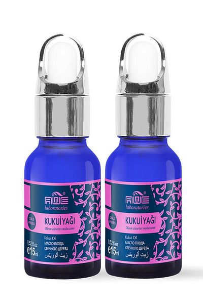 Awe Laboratories 15 Ml 2 Pack Awe Cemre Kukui Oil - Dropper Serum/Easy Use