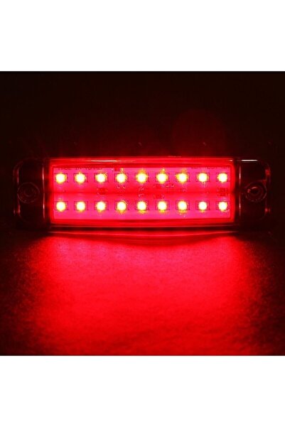 Genel Markalar Çift Sıra Parmak Led Lamba 10 Adet Kırmızı 24 Volt