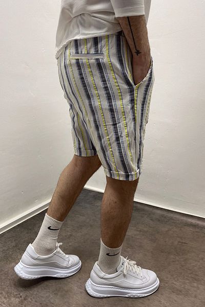 İnsane Minds Pantaloni scurți din bumbac pieptănat cu buzunare laterale pentru bărbați
