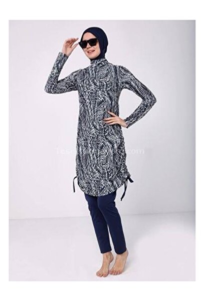 TESMAY 2250 ملابس السباحة الحجاب الرقمية منقوشة الليكرا