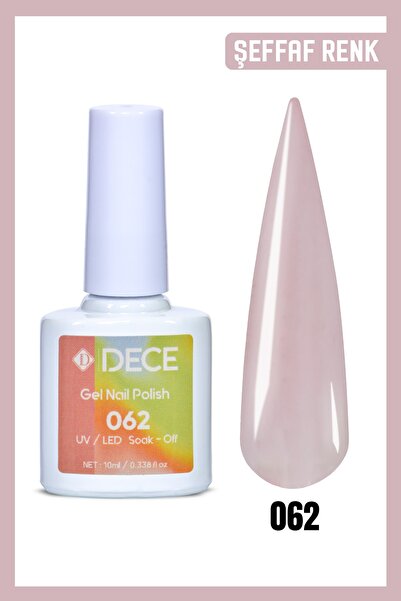 d dece Kalıcı Oje Uv Led D062 (ŞEFFAF RENK) 10ml