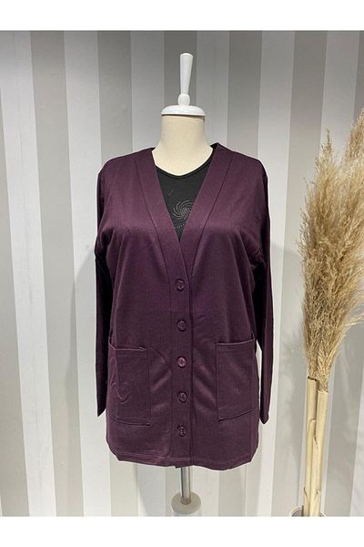 YCN GİYİM Mother Thin Combed Cotton Cardigan Special for Mother's Day