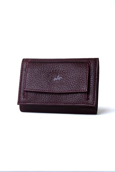Westpolo Unisex Claret Red Genuine Leather Wallet Card Holder