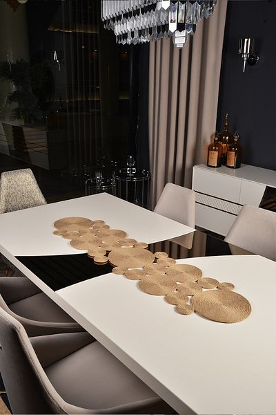 Natural Dowry Rustic Art Wicker Rope Polyp Wicker Rope Living Room Dining Table Coffee Table Kitchen Cloth Runner