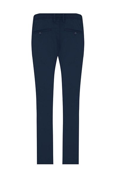 Hatemoğlu Μπλε Navy Dynamic Fit ίσιο βαμβακερό παντελόνι Jogger με πλαϊνή τσέπη