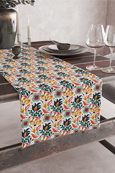 Vagonik Etnički Cvetni dezen Digitalna štampa komad Stolni raner 140x40
