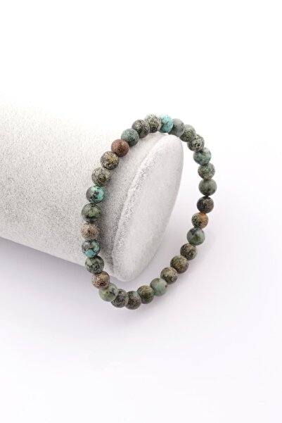 Alibaba Doğaltaş سوار من الحجر الطبيعي الفيروزي الأفريقي 6 ملم قطع كروية