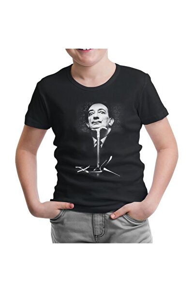 Lord T-Shirt سلفادور دالي تي شيرت أسود للأطفال