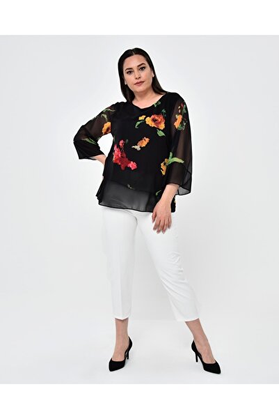 Javelin Collection Lined Chiffon Printed Blouse