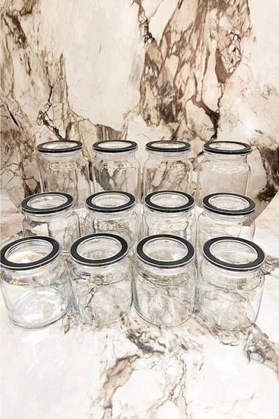 ASYA BAZAAR 12 Piece Vacuum Jar Set Glass