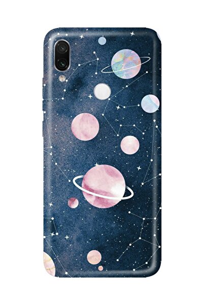 PERAX Samsung Galaxy M20 Lacivert Galaksi Baskılı Telefon Kılıfı Samsngm20-00...