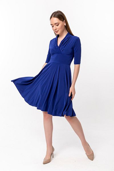 Laranor Sax Collar Detail Movable Skirt Dress