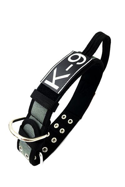 Tasma Market Tactical K9 Dog Collar with Gray Handles
