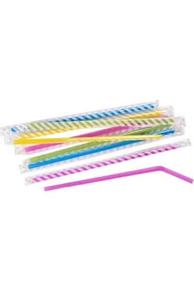 Generic Brand Hygienic Gelatin Bellows Burger Straw 1 Pack 100 Pieces