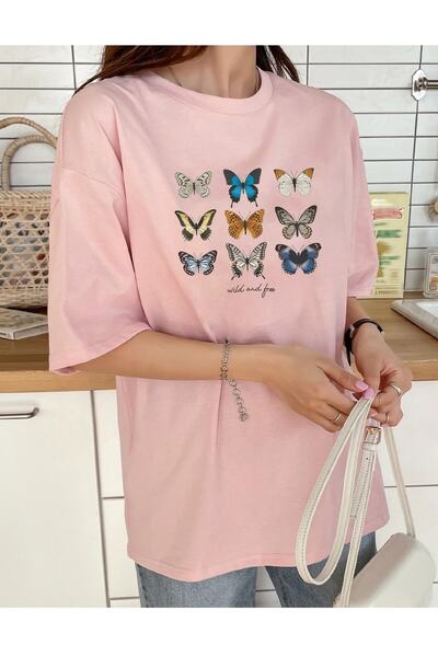 Deocept Γυναικείο μπλουζάκι Oversize Wild And Free printed