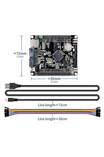ROBİZ Stm32f407vet6 Devebox Geliştirme Kartı Nrf24l01 Microsd Miniusb 168 Mhz...