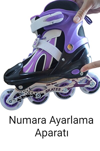 Tiklasende Silicone Wheel Purple Color Adjustable Skates Between 30-41