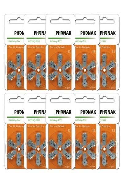 PHONAK No:13 Işitme Cihazı Pili 10 Paket(60 Adet)